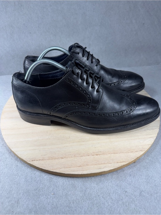 Cole Haan Men’s 10 M Black Leather Wingtip Derby Oxford Dress Shoes Brogue main image 9